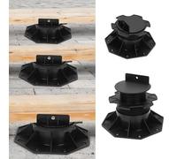 Gimisgu - Lot de 50 plots de terrasse réglables en hauteur, pieds de sol 60-140mm pour panneaux de terrasse, paliers pour sous-structure de terrasse en bois, WPC et pierre, capacité de charge de