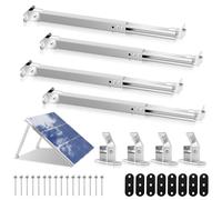 Gimisgu Support Réglable pour Panneau Solaire, Angle 0°-60°, Supports Durables pour Balcon, Garage, Mur (2 Paires)