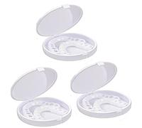 GiMlY 3 Paires Dentier Provisoire Haut et Bas Facette Dentaire,Dentier Sourire Parfait Fausse Dent Naturel a Poser Fausses Dents Alternatives au Blanchiment des Dents pour Hommes et Femme