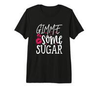 Gimme Some Sugar Love Sexy Lips Cœur Saint-Valentin T-Shirt Haut de Gamme