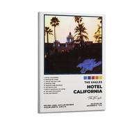 gimmygo The Eagles-hotel California Poster sur toile esthétique - Peinture décorative vintage pour salon, chambre à coucher - 30 x 45 cm - Style cadre