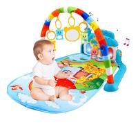 Gimnasios y Alfombrillas para Bebés - Gimnasio de Actividades 5 en 1 con Música y Colores | Alfombrilla Antideslizante para Recién Nacidos 3-6-12 Meses, Juego Sensorial Temprano