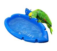 GIMOCOOL Baignoire à Oiseaux Accessoires Baignoire Multifonction/Bol d'alimentation de Cage à Oiseaux Bassin Cage de Perroquet Boîte de Bain Suspendue Baignoires à Oiseaux Bol de Baignoire 18×10×4cm