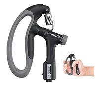 GIMOCOOL Hand Grip Strengthener, Appareil de Renforcement du 10-100kg Réglable Strengthener Exerciseur Poignet pour L'entraînement la Force Main et Récupération des Blessures Noir