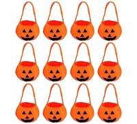 GIMOCOOL Sacs de friandises d'halloween | Halloween Sacs fourre-Tout Citrouille de Grimace - Lot de 12 Porte-Bonbons réutilisables, Sacs effrayants pour Halloween pour, Adolescents, Adultes