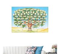 GIMOCOOL Tableau d'arbre généalogique Vierge | Tableau d'ascendance Vierge | 40x60cm / 15.75x23.62inch Arbre généalogique Généalogie, Cadeaux pour Que Les Enfants connaissent Leur Famille