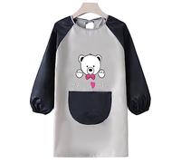 GIMOCOOL Tablier Peinture Enfant Blouse Peinture Enfant 8-12 Ans Tablier Artisanal Enfant Imperméable Tablier Peinture Fille Manches Longues avec Grand Poches, pour L'école Activités, Peinture