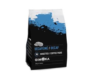 Gimoka - Café en Dosettes Souples - 36 Dosettes - Mélange Décaféiné Intensité 6/12 - Fabriqué en Italie - Dosettes Compatibles avec les Machines Senseo