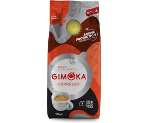 Gimoka - Café en grains - 1 Kg - Mélange ESPRESSO - Torréfaction moyenne - Intensité 9 - Avec bouchon refermable - Fabriqué en Italie -