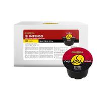 Gimoka Café Intenso 100 Capsules compatible avec Lavazza Blue & In Black | 1 paquet de 100 capsules de 9g. Mélange 70% Robusta et 30% Arabica pour un espresso riche et des notes de chocolat noir.