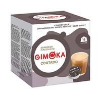 Puro gimoka aroma cortado, poudre de lait entier, kaffekapsel à café nescafé dolce café soluble, gusto compatible 16 capsules (marron)