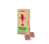 Gimoka Mélange Espresso Forte intensité 11-100 Capsules Compostable - Compatibles avec les machines à café à usage domestique Nespresso* - Produit en Italie (lot de 10 x 10)