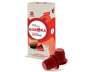 Gimoka Mélange Espresso Intenso intensité 12/13-100 Capsules - Compatibles avec les machines à café à usage domestique Nespresso* - Produit en Italie (lot de 10 x 10)