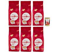 Gimoka, miscela bar torrefatto in grani, Gran Bar, Café bien, Espresso Café En Grains entier, Arrière-goût au chocolat amabile, 6x 1kg + Italian Gourmet polpa 400g