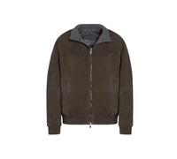 Gimo's - Veste de motard réversible en daim - Homme - Vestes - Brun - Taille: 2XL