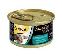 Gimpet cat cons. ShinyCat poulet + crevettes 70g