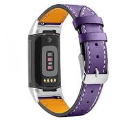Gimuk - Bracelet de rechange compatible avec Fitbit Charge 6/Charge 5 - Bracelet de sport réglable en cuir véritable pour femmes et hommes - Taille S et L, Small/Large, Cuir, Pas de pierre précieuse