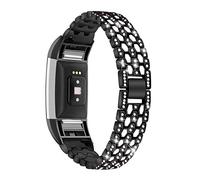 Gimuk Bracelet de rechange en acier inoxydable avec strass pour Fitbit Charge 2 HR, Small/Large, Acier inoxydable, Diamant
