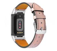 Gimuk Bracelet de rechange réglable en cuir véritable, compatible avec Fitbit Charge 6/Charge 5, pour homme et femme, taille S et L, Small/Large, Cuir, Pas de gemme