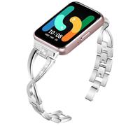 Gimuk Bracelet en métal compatible avec Samsung Galaxy Fit 3 - Bracelet de rechange réglable compatible avec Samsung Galaxy Fit 3 SM-R390 de 5,5-20,6 cm - Métal diamant