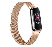 Gimuk Bracelet magnétique réglable en acier inoxydable compatible avec Fitbit Inspire 3, bracelet de rechange pour traqueur de fitness, taille S et L, pour homme et femme, 5.5" - 8.1", Métal
