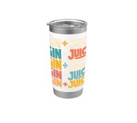 Gin And Juice Retro Drinking Humour Gobelet isotherme en acier inoxydable double paroi