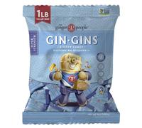 GIN GINS - Bonbons au gingembre extra-forts - Élaboré avec du vrai gingembre - Emballés individuellement - The Ginger People - Sachet de 453 g