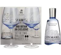 Gin Mare Mediterranean Gin 42,7% Vol. 0,7l in Giftbox with 2 glasses