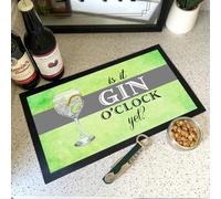 Gin O'Clock Tapis de bar en verre vert