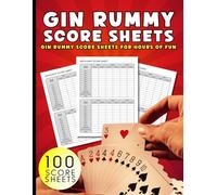 Gin Rummy Score Sheets: Gin Rummy Scoring Pad for the Ultimate Card Showdown