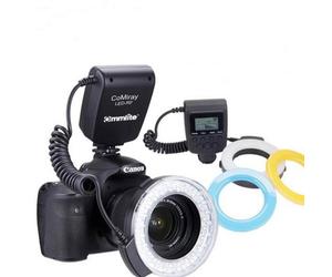 Gin - Spot Flash vidéo Illuminatore à LED à puissance variable pour photographie macro et reprises Nombre guide GN15 complet de filtres pour réglage température de couleur et anneaux adaptateurs pour objectifs avec diamètre de 49 mm, 52 mm, 55 mm, 58 mm, 67 mm, 72 mm et 77 mm pour Canon EOS 1d 1DC 1DX 1Ds Mark II III 2 3 4 iV 5d mark ii iii 2 3 6d 7d 10d 20d 30d 40d 50d 60d 70d 100d 300d 350d 400d 450d 500d 550d 600d 650d 700d 1000d 1100d C100 C300 C500 - Nikon D3 D3S D4 D40 D40 x D50 D60 D70 D70S D80 D90 D100 D200 D300 D300S D700 D800 D800E D600 D7000 D7100 D3000 D5000 D5100 D5200 D3200 - Olympus Pen E-PM1 E-PL2 E-PL3 E-PL1 PL1s E-P2 E-P3 - PANASONIC LUMIX DMC-GF3 DMC-GF2 DMC-GF1 DMC-G10 DMC-GH2/DMC-GH1/DMC-G3 DMC-G2 DMC-G6 DMC-GH3