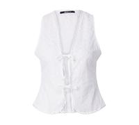 Gina Tricot Gilet 'Anglaise' blanc, Taille L