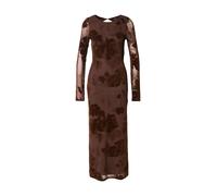 Gina Tricot Robe de soirée 'Burnout' chocolat / brun foncé, Taille 40