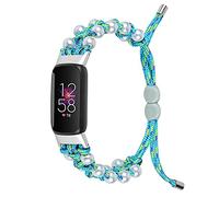 Ginamart Compatible avec Fitbit Luxe, bracelet de rechange réglable en nylon tissé pour femme et fille, Small/Large, Nylon,