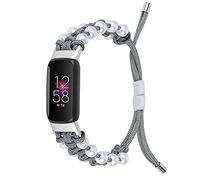 Ginamart Compatible avec Fitbit Luxe, bracelet de rechange réglable en nylon tissé pour femme et fille, Small/Large, Nylon,