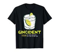 Gincident Definition Vintage Retro Sunset Gin Lover Drink T-Shirt