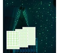 Ginddy Lot de 452 étoiles sombres pour plafond, étoiles phosphorescentes réalistes 3D pour plafond, miroir, armoire, chevet, lampe de bureau et interrupteur d'alimentation