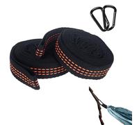 Sangle Hamac Fixation,2 Pcs Sangles de Suspension pour Hamac Fixation Ultra-Résistant avec 2 Mousquetons Kit de Fixation en Corde pour Hamac Système Accroche Balançoire pour Balançoire,Camping
