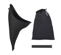 Ginddy Urinoir Femme Portable en Silicone Réutilisable-Pisse Debout Femme pour Camping/Randonnée/Voiture-Design Compact Noir (25cm) avec Tuyau Prolongateur-Solution WC Extérieur Grossesse & Handicap