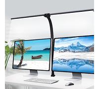 Gindoly Lampe de Table LED Puissante Pince d'architecte, Double tête, 24W 80CM, double source de lumière,pour Ecran pc,design,lecture,Dessin,Bureau