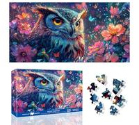 Ginfonr Puzzle 1000 Teile, Night Hunter - Puzzle pour Adultes Énigme Difficile, Animal Jeux De Jeu d'images Toute La Famille, Un Cadeau Festif Vos Amis dans Un Bel Emballage 41x80 cm