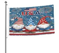 Ginfult Drapeau américain américain de l'Amérique - Drapeau extérieur - 1,5 x 2,4 m - Drapeau de jardin double face en polyester - Drapeaux décoratifs pour terrasse, pelouse, porche, balcon