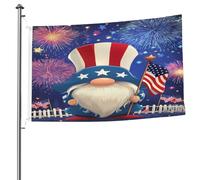 Ginfult Drapeau de l'Amérique du 4 juillet - Drapeau de jardin double face en polyester - Pour terrasse, pelouse, porche, balcon