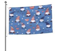 Ginfult Joli drapeau de l'Amérique du 4 juillet - Drapeau de jardin double face en polyester - Pour terrasse, pelouse, porche, balcon