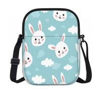 Ginfult Sac à main à bandoulière imperméable avec sangle réglable Motif lapin