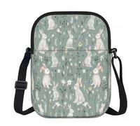 Ginfult Sac à main à bandoulière imperméable avec sangle réglable Motif lapin mignon