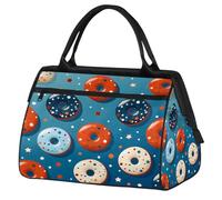 Ginfult Sac de sport en forme de donut américain 4 juillet - Imperméable - Léger - Pour la gym et le w nd - Pour homme et femme