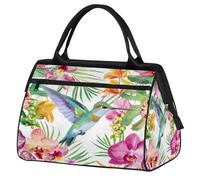 Ginfult Sac de sport imperméable et léger en forme de colibri avec fleurs d'iris pour homme et femme