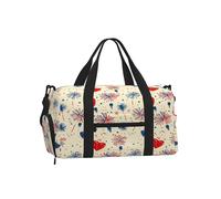 Ginfult USA 4th of July American Elements Sac de sport avec compartiment à chaussures et poche humide, sac fourre-tout de voyage imperméable pour entraînement de nuit w nd pour femmes et hommes