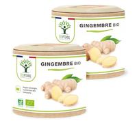 Gingembre Bio - Bioptimal - Complément alimentaire - Energie Mal des transports Digestion Sexualité - Poudre de Racine - 270 mg par Gélule - Fabriqué en France - Certifié par Ecocert - 2 x 60 gélules